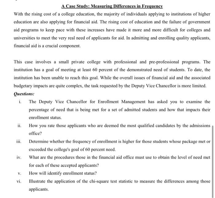 A Case Study: Measuring Differences in Frequency With the rising cost