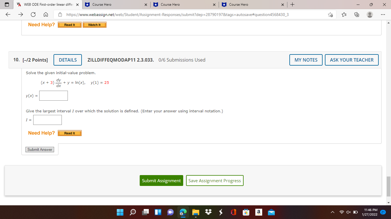 Course Hero X Course Hero X CA D https://www.webassign.net/web/Student/Assignment-Responses/submit?dep=28790197&tags=autosave#question4568430_3 Need Help? Read