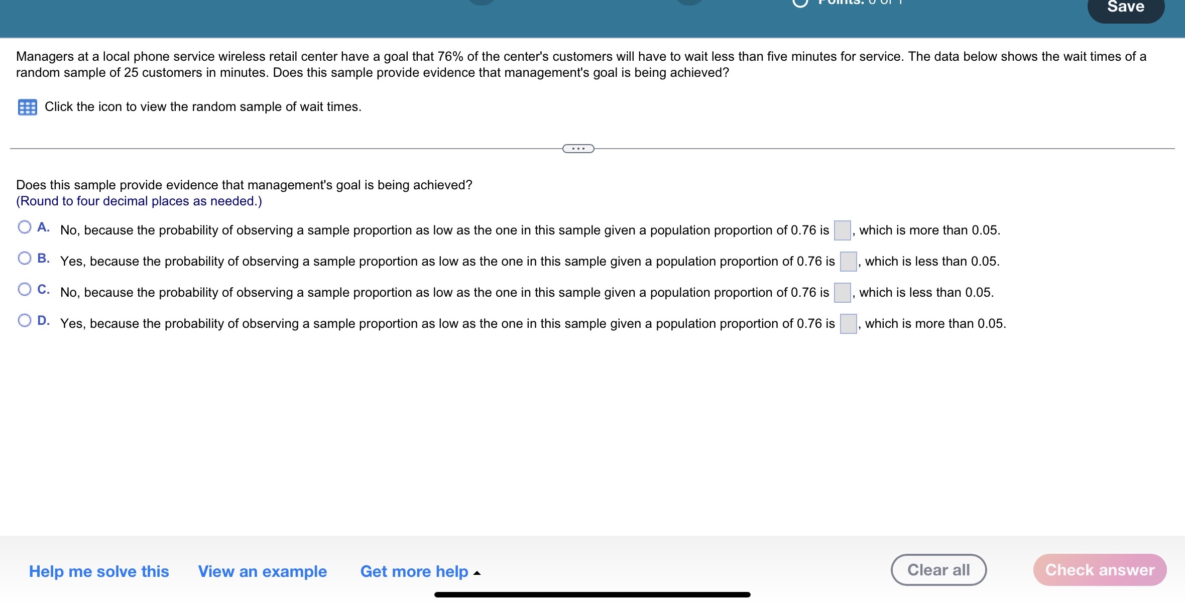 Please help with this question ave Managers at a local phone service