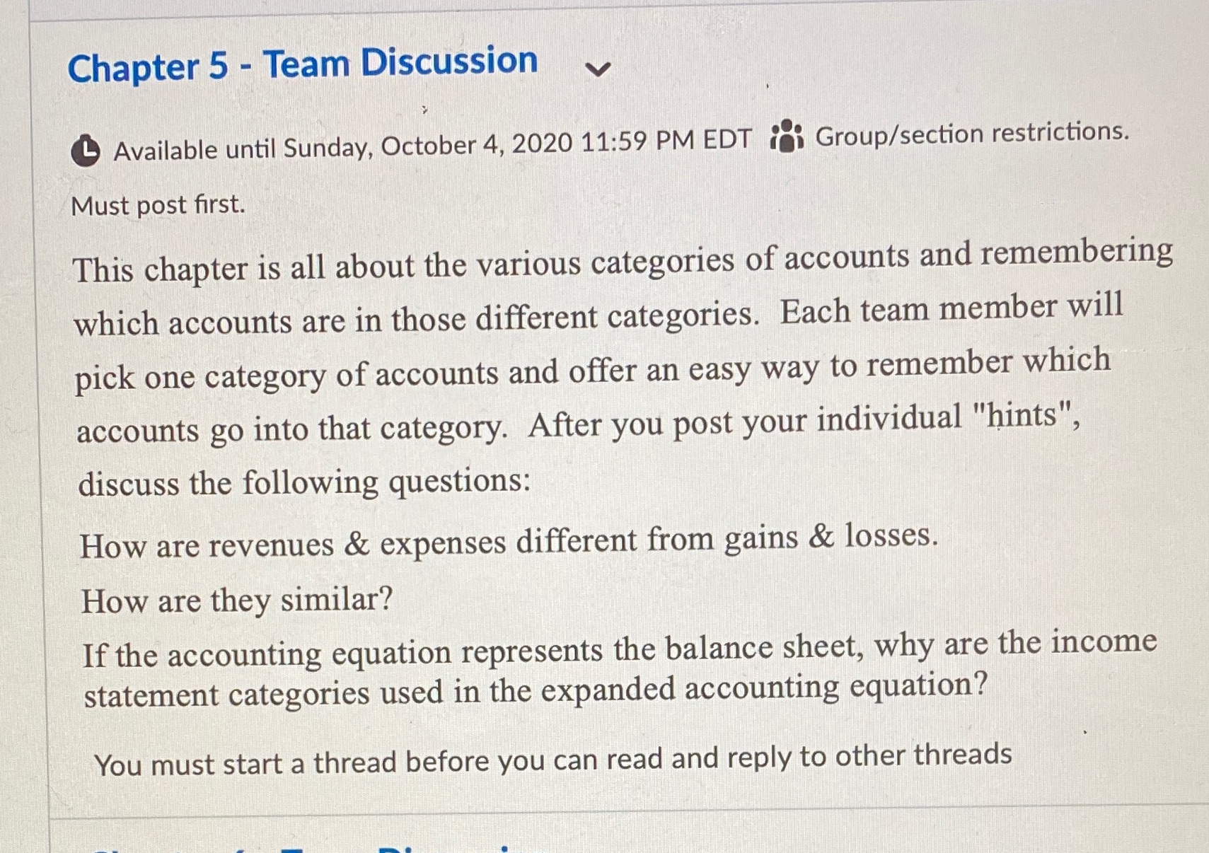 2020 11:59 PM EDT gi Group/section restrictions. Must post first. This chapter
