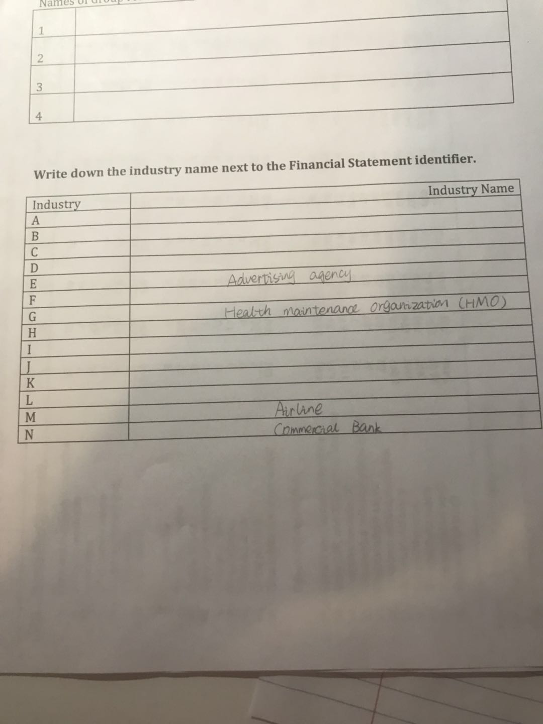 Case 1. Can you identify industry characteristics? If you were asked to