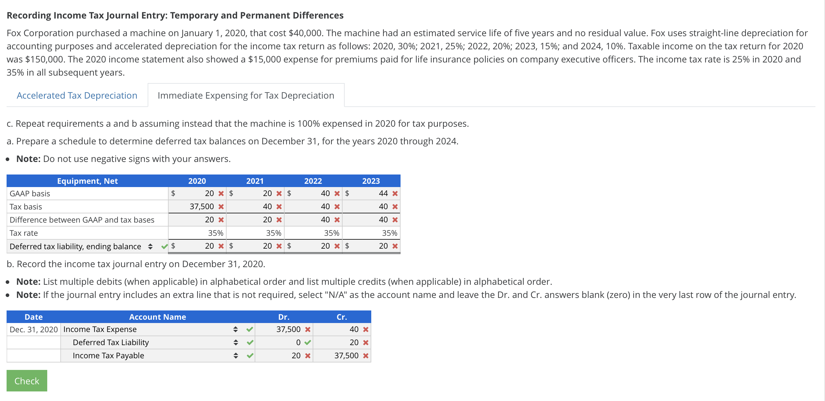  Recording Income Tax Journal Entry: Temporary and Permanent Differences Fox Corporation