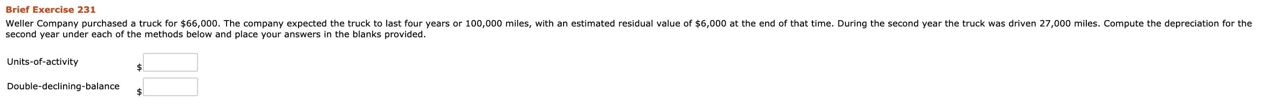 purchased a delivery truck for $29,000 on January 1, 2017. The truck