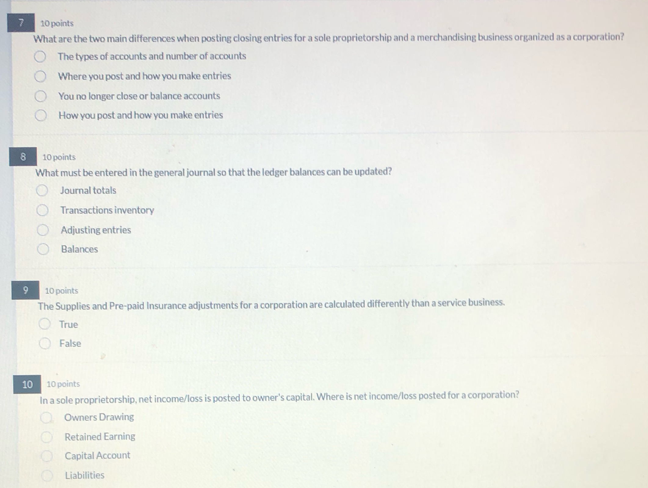 Please answer all! Thanks! 10 points What are the two main differences