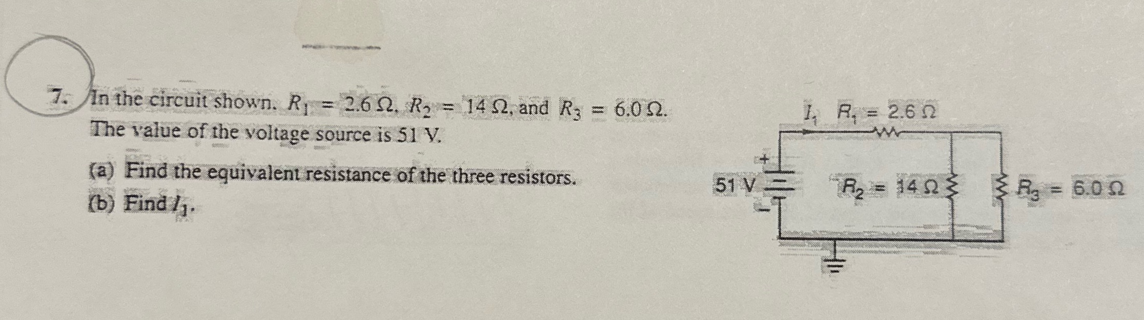 7. please help find (a) and (b) 7. In the circuit shown.