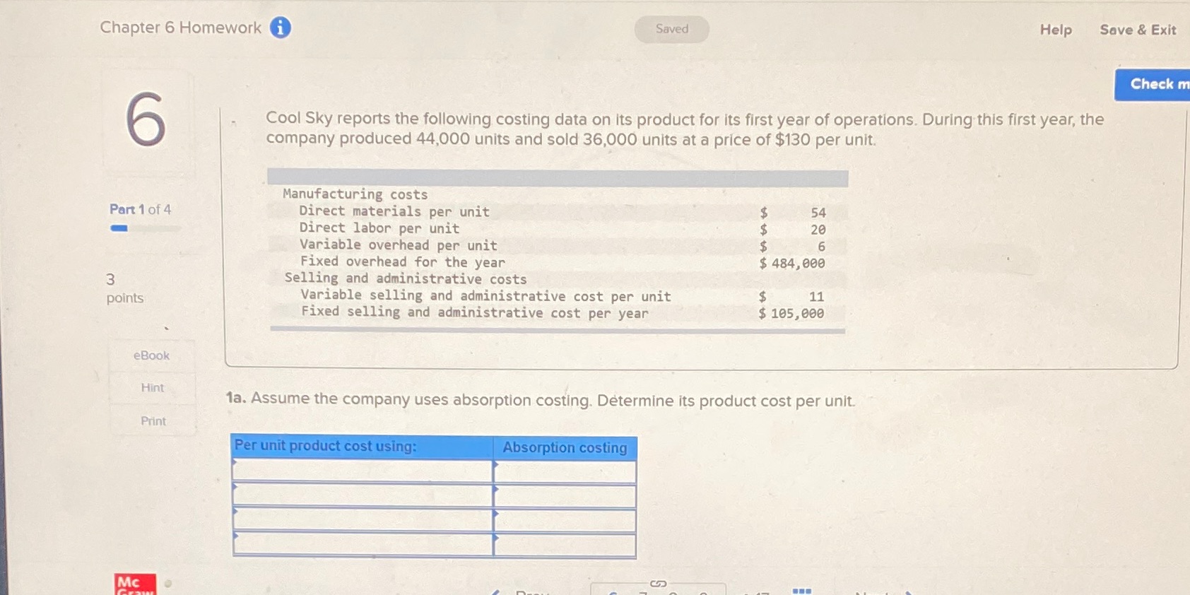 Chapter 6 question 6I'm confused by this? Chapter 6 Homework Saved Help