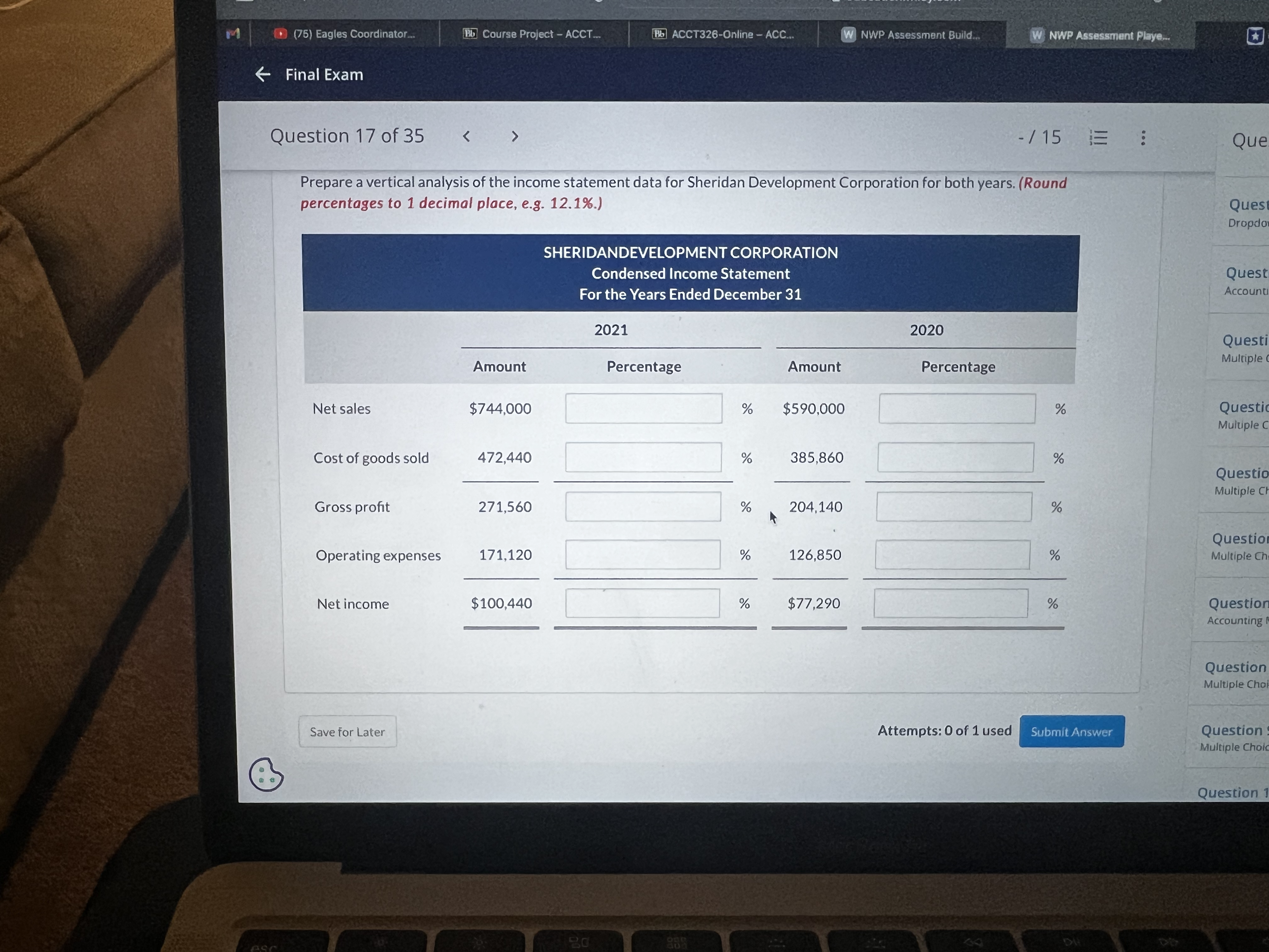 ACC... W NWP Assessment Build... W NWP Assessment Playe... Course Hero C