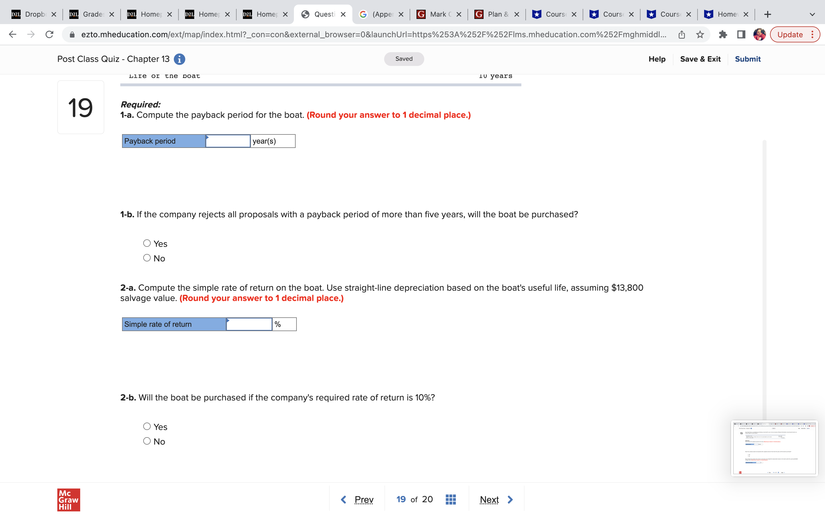 Chapter 13 i Saved Help Save & Exit Submit 19 Sun Coast