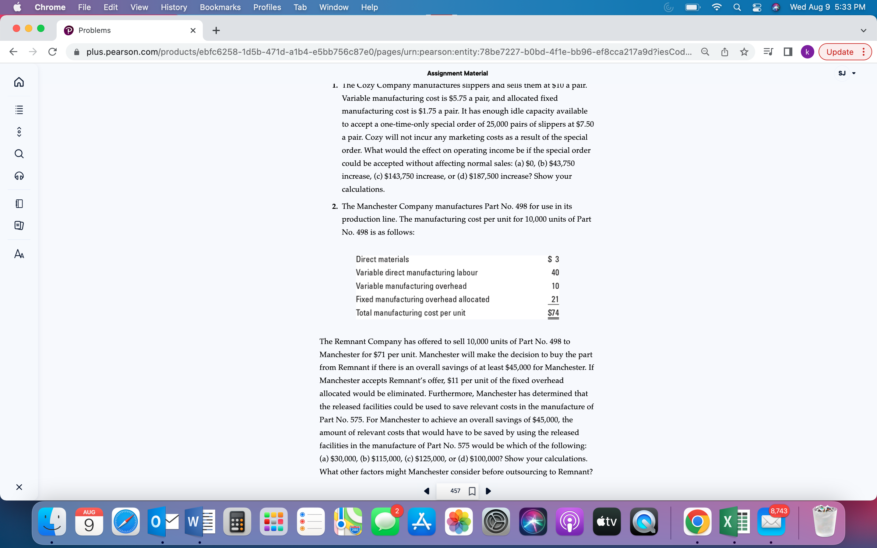 Chrome File Edit Problems View History Bookmarks Profiles Tab Window Help C
