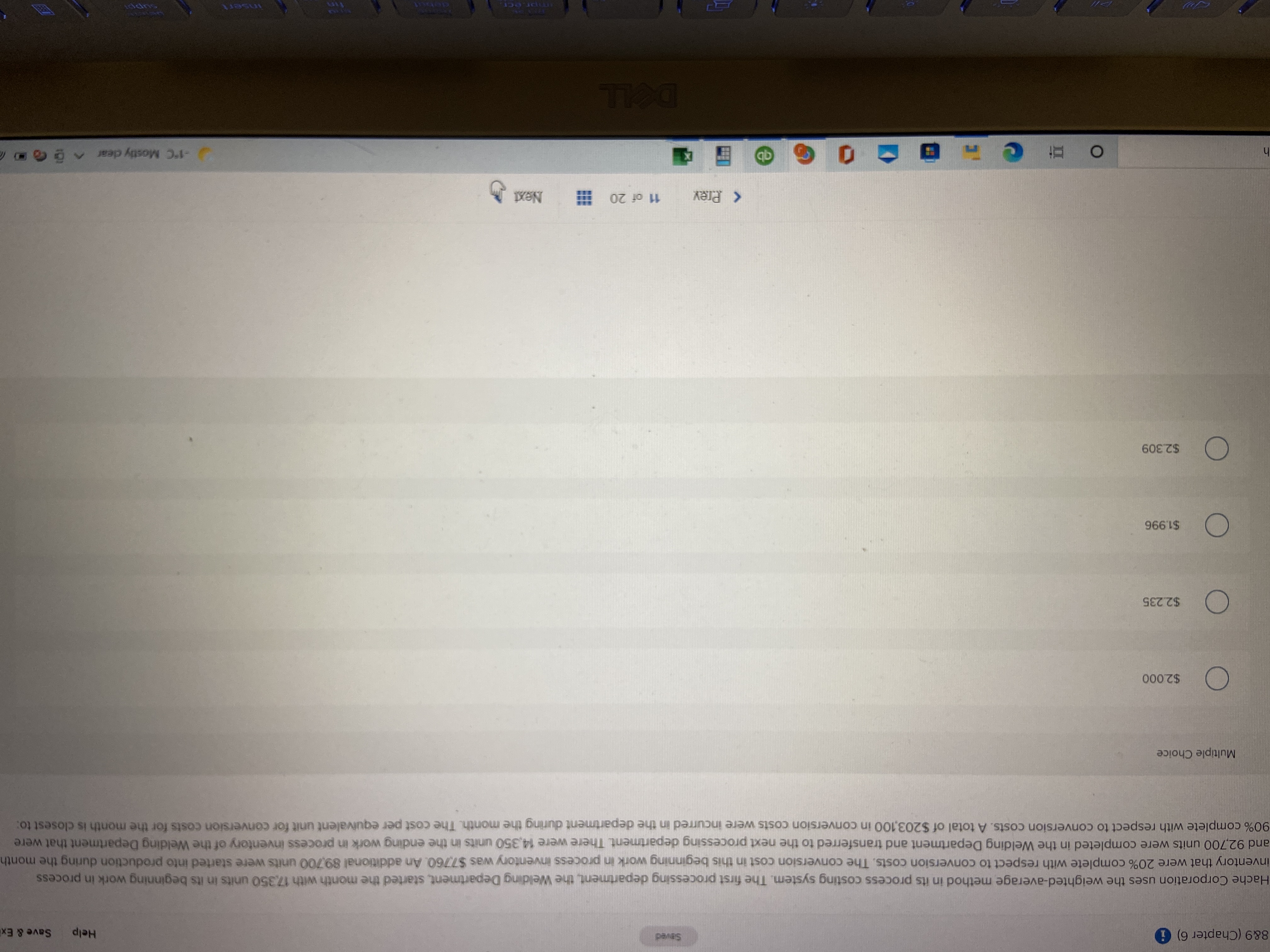  8&9 (Chapter 6) i Saved Help Save & E Hache Corporation