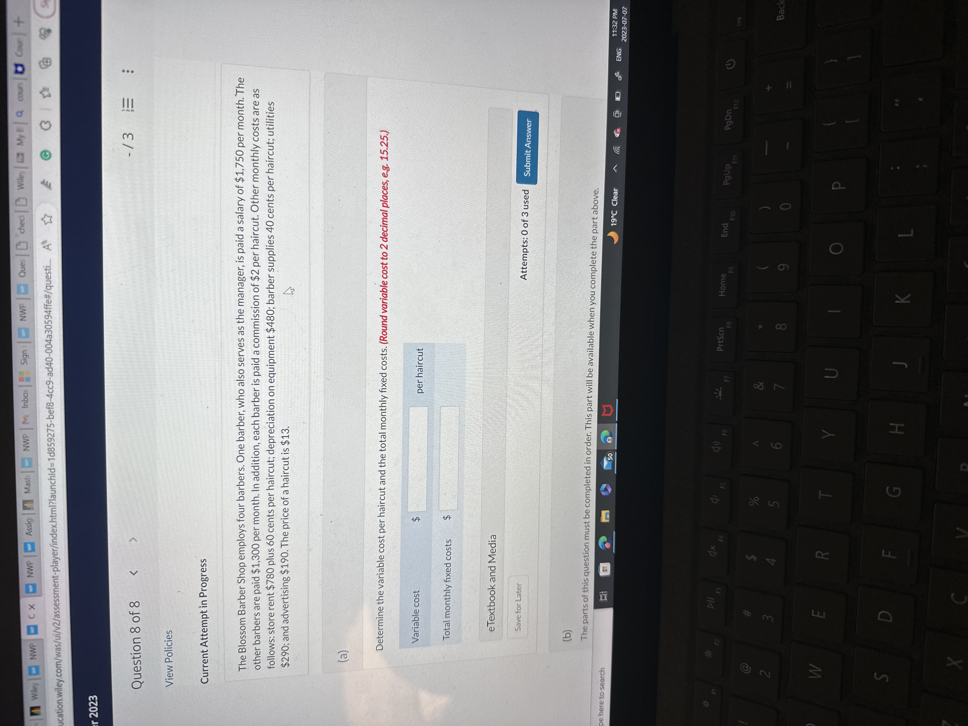 | M Inbox | Sign| NWP | Ques | ) check /