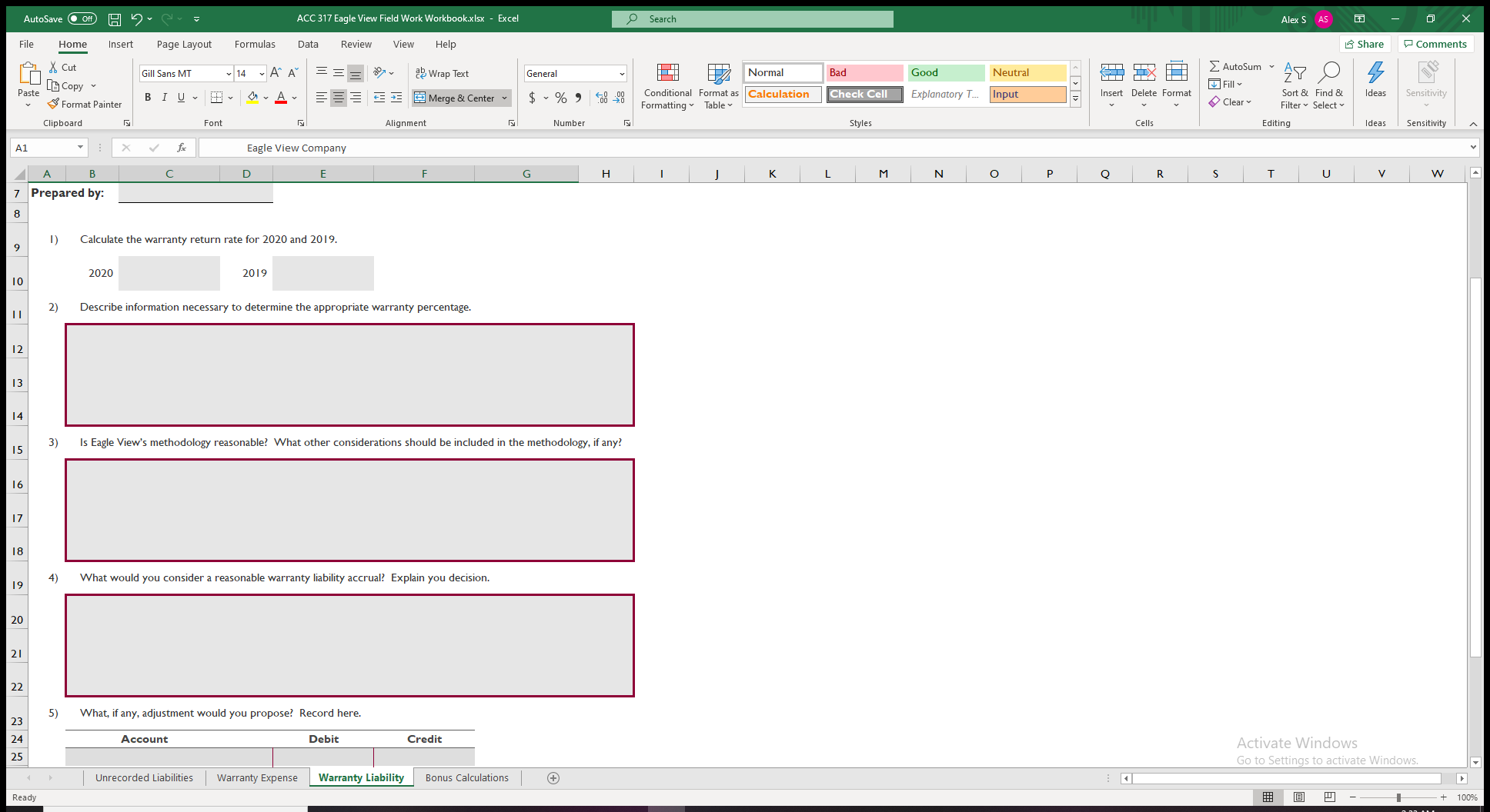 Insert Page Layout Formulas Data Review View Help Share Comments & Cut