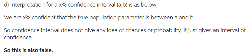 parameter will fall between a set of values for a particular percentage