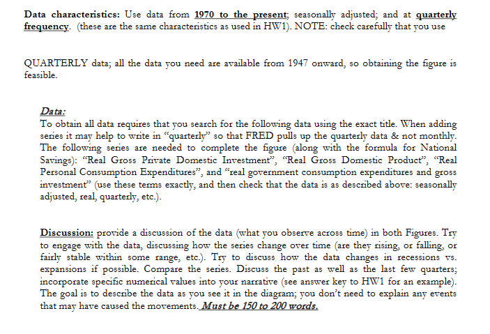 FRED database. The link is posted on Canvas. Your goals is to