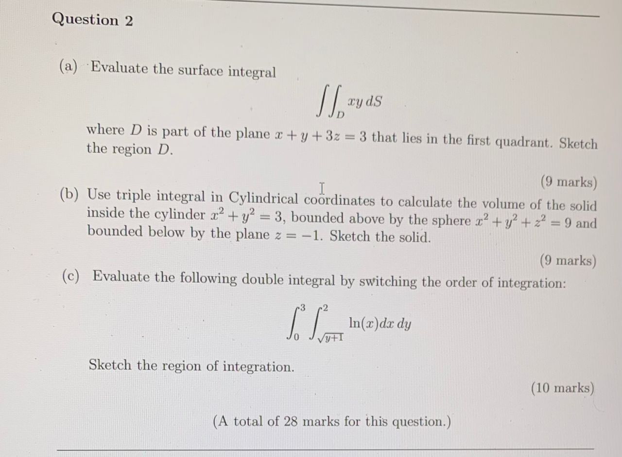 of the plane x + y + 3z = 3 that lies