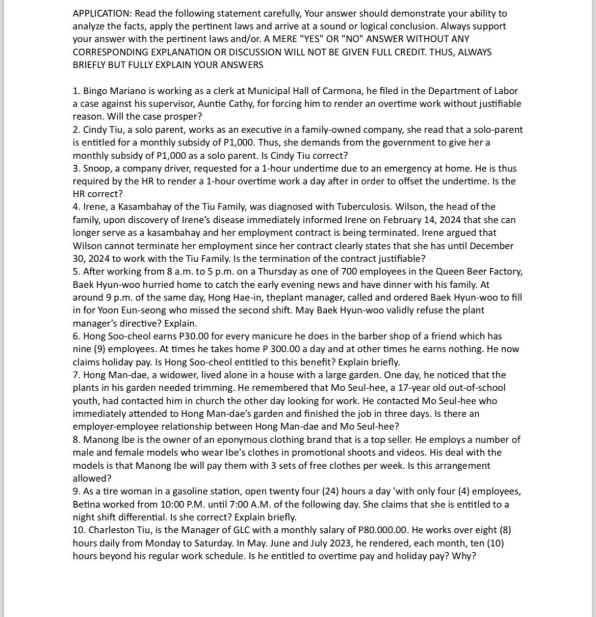 ability to analyze the facts, apply the pertinent laws and arrive at