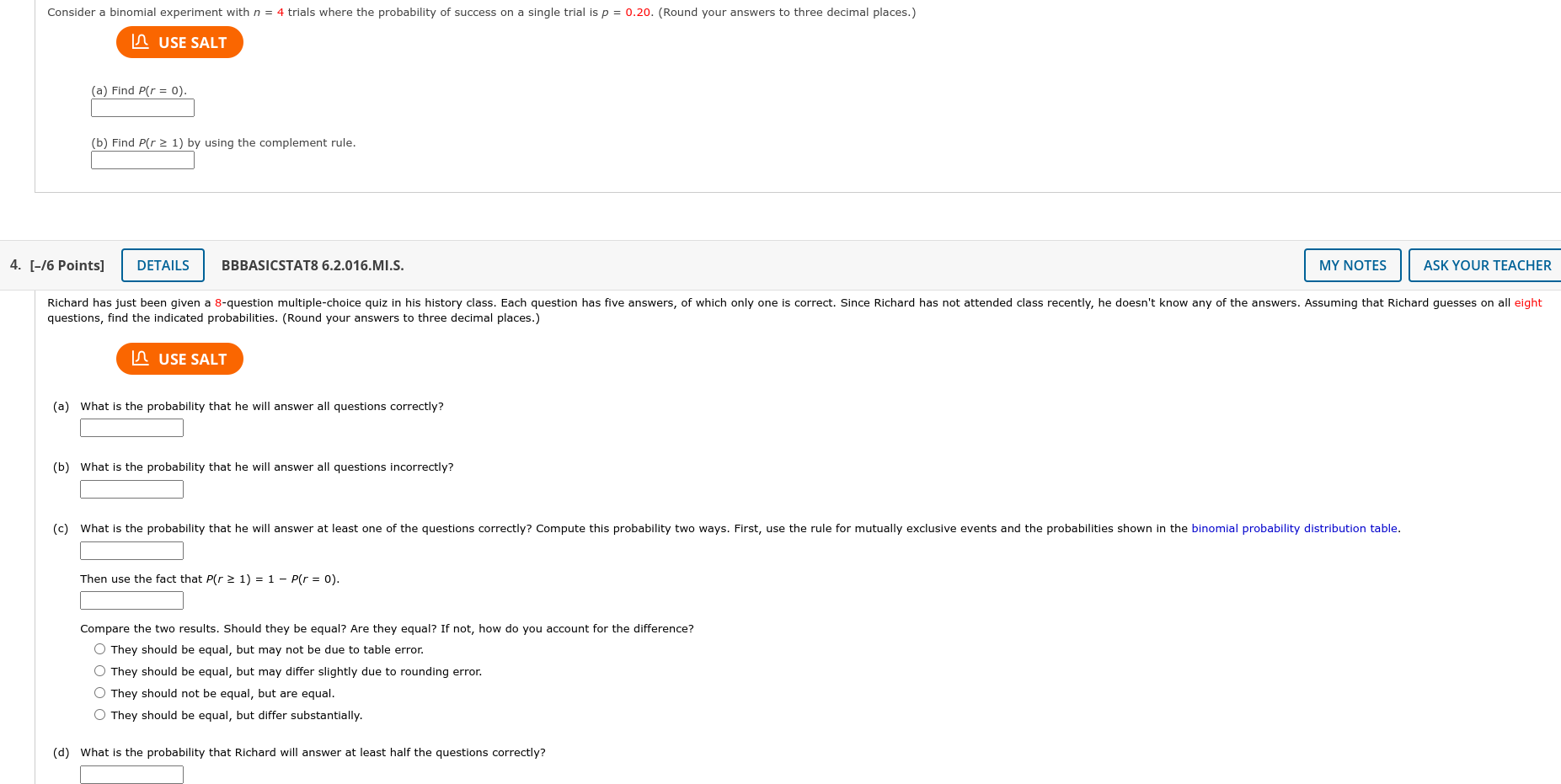 1. O No. The probabilities do not sum to 1. O No.