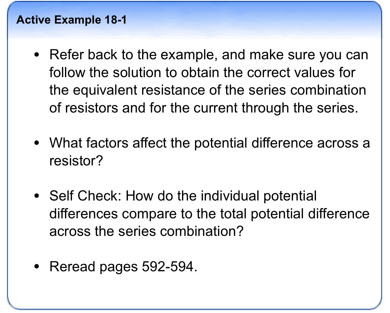 Problem Four resistors are arranged as shown in Figure 18.5a, where R1