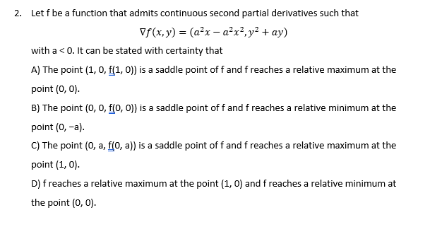 derivatives such that Vf(x, y) = (alx - alx], y= + ay)
