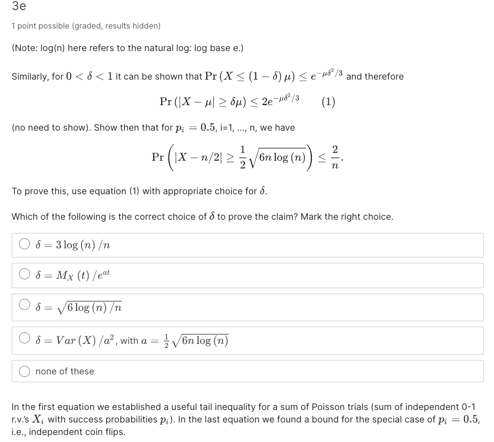 a sequence of indepdent Bernoulli (i.e., binary) r.v.'s. Let X = EL-1