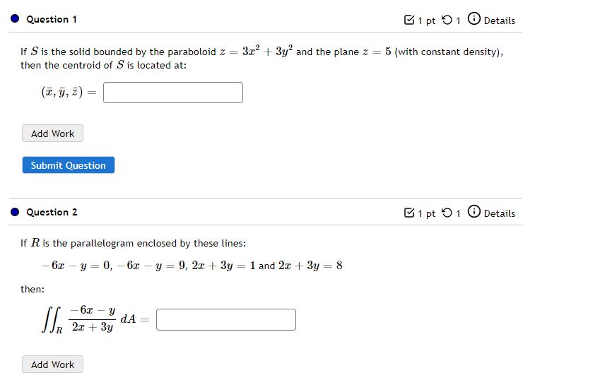 S is the solid bounded by the paraboloid z = 332 +