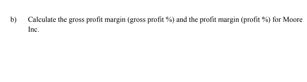 Question 5: [10 marks! Moore Inc. purchases its merchandise inventory on credit