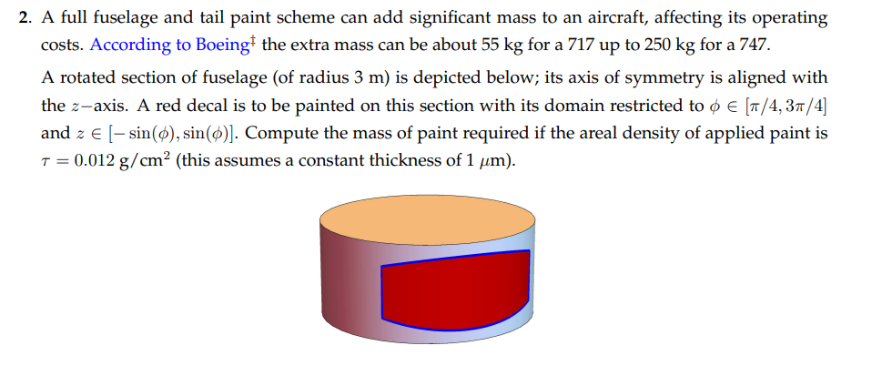 Please provide the full solution, thanks! 2. A full fuselage and tail