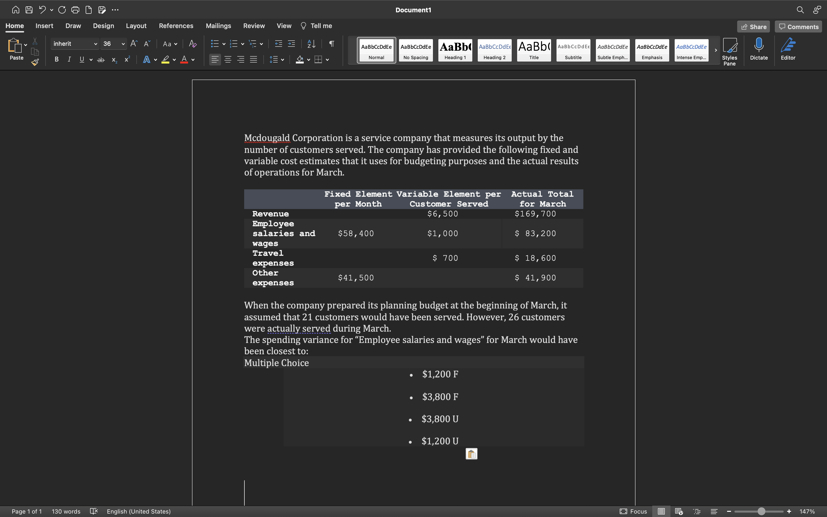 References Mailings Review View Tell me Share Comments inherit 36 A A