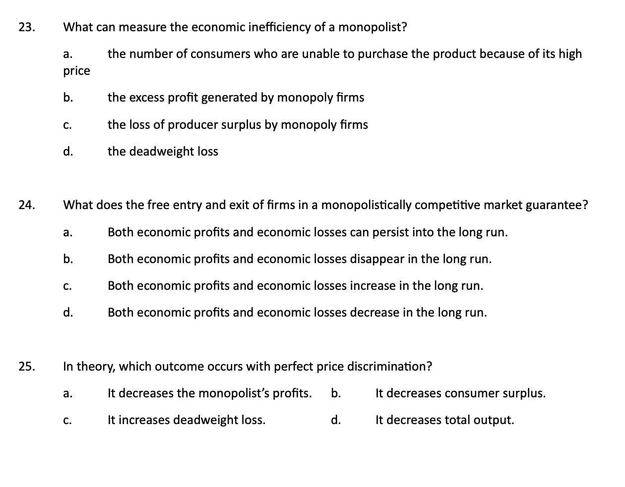 scale at which a perfectly competitive rm operates, compared to a monopolistically