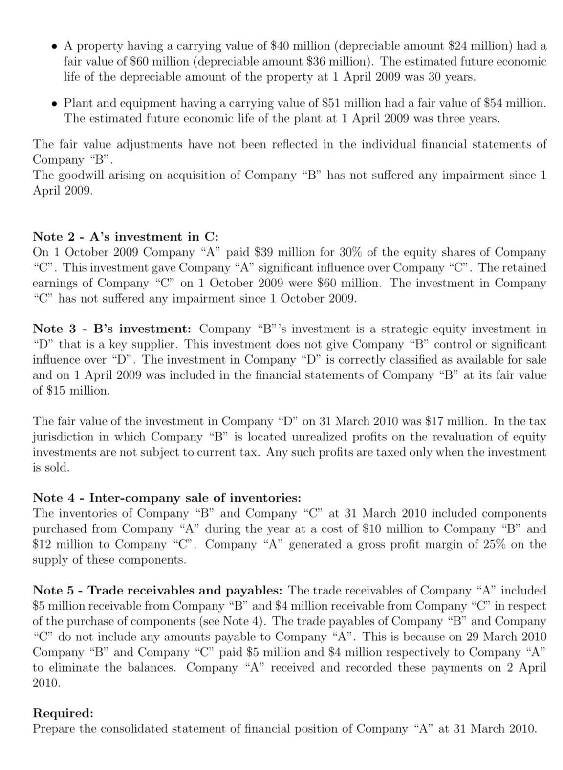 please help solving this assignment o A property having a carrying value