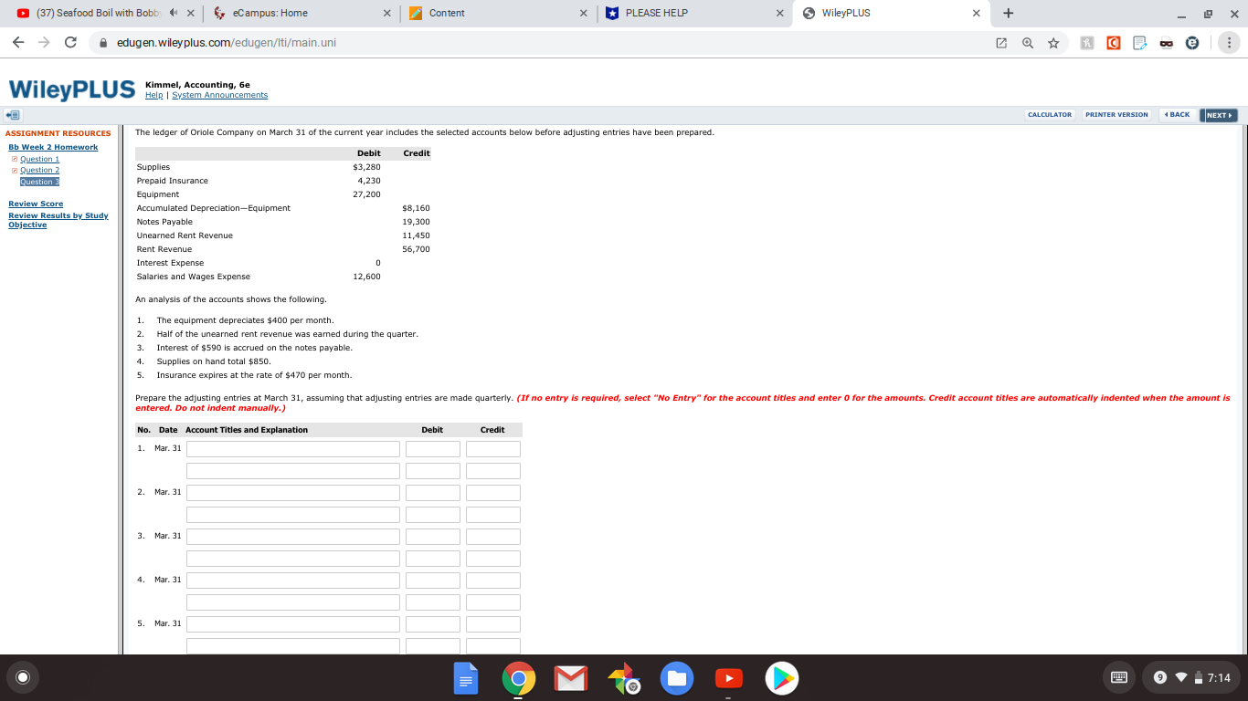 please help with this questionl (37) Seafood Boil with Bobby (1 x
