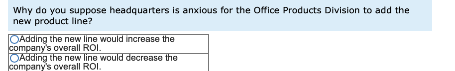 us to add that new product line," said Dell Havasi, manager of