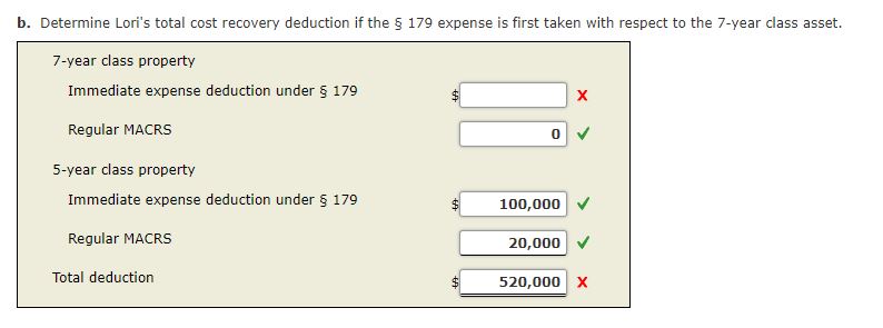 class property for $200,000 and 7-year class property for $410,000 on May
