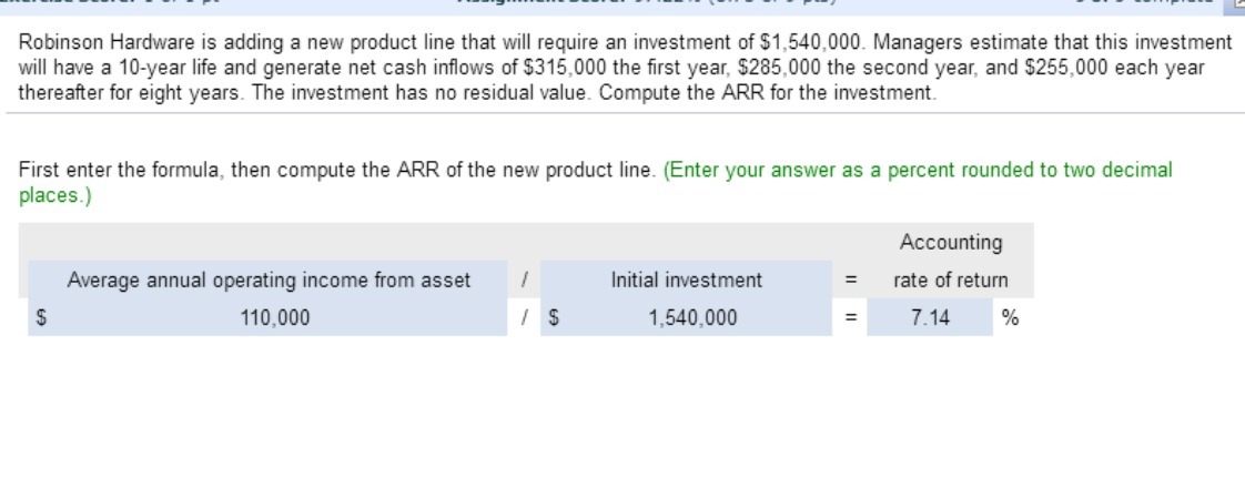 investment of Sl Managers estimate that this investment will have a 10-year
