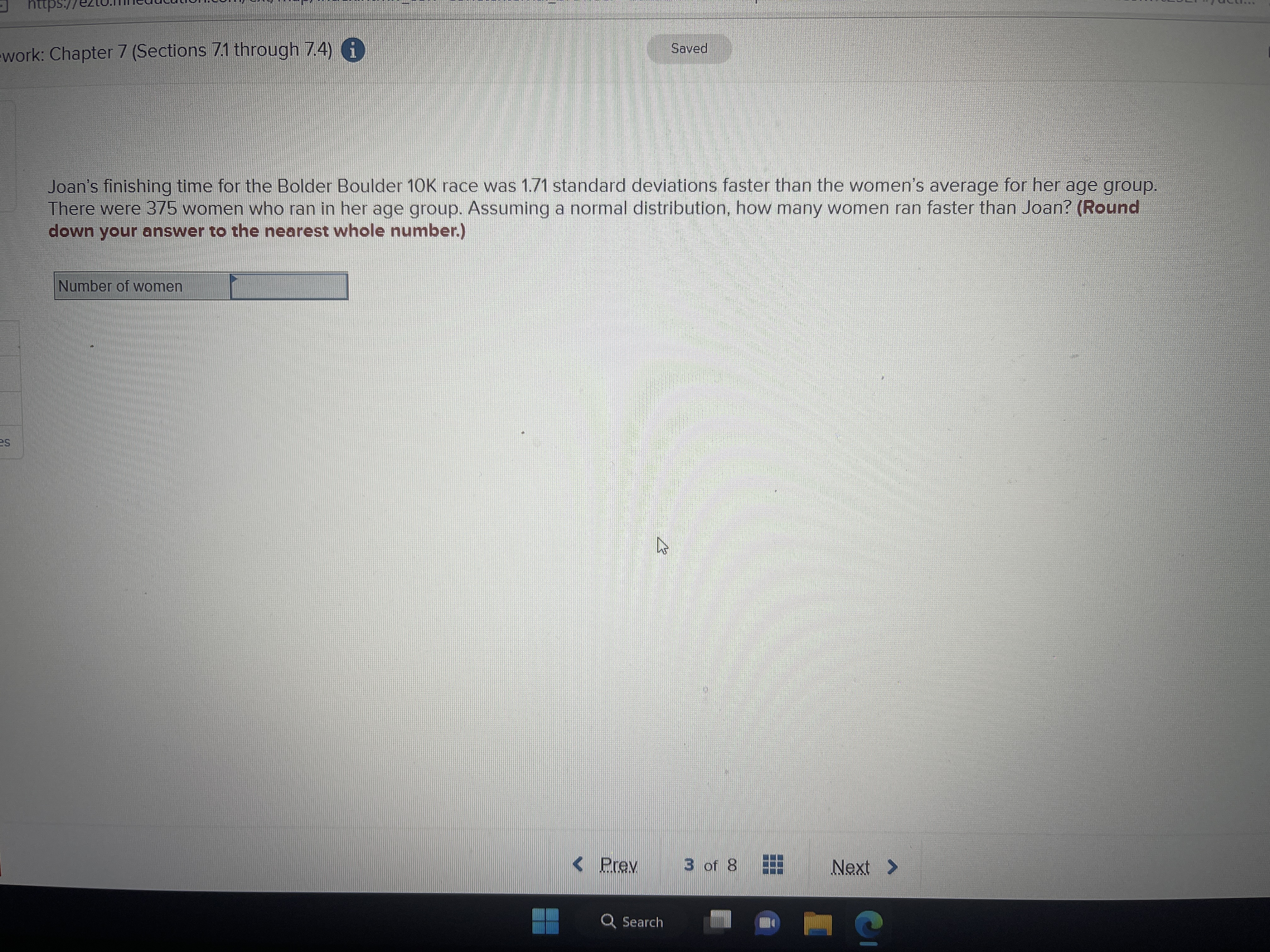  https./ work: Chapter 7 (Sections 7.1 through 7.4) i Saved Joan's