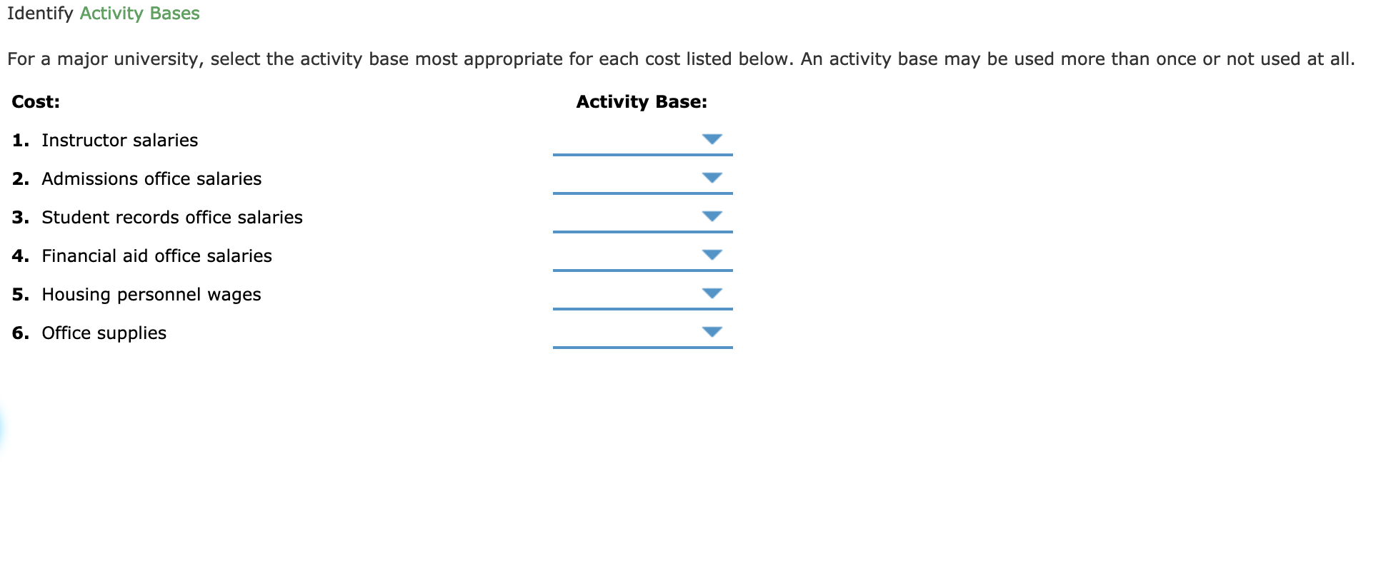 cost graphs illustrate various types of cost behavior :" Cost Graph One*
