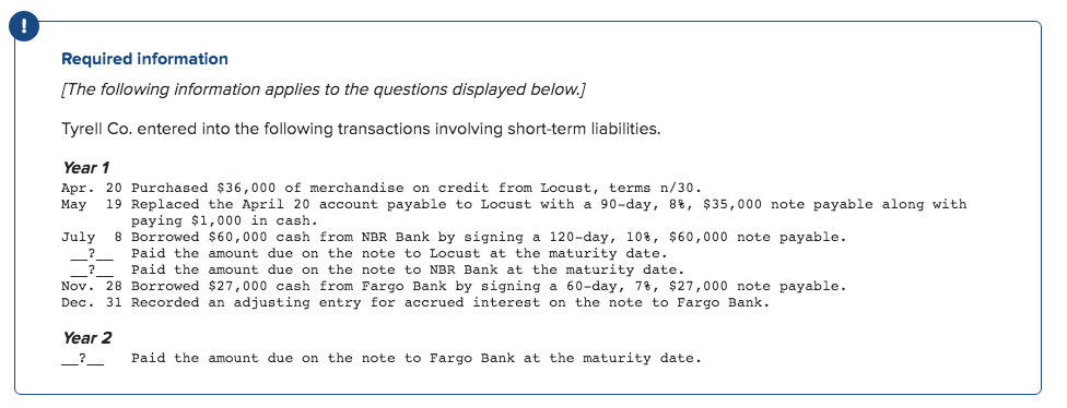 What am I missing? o Requlred information [The following information applies to