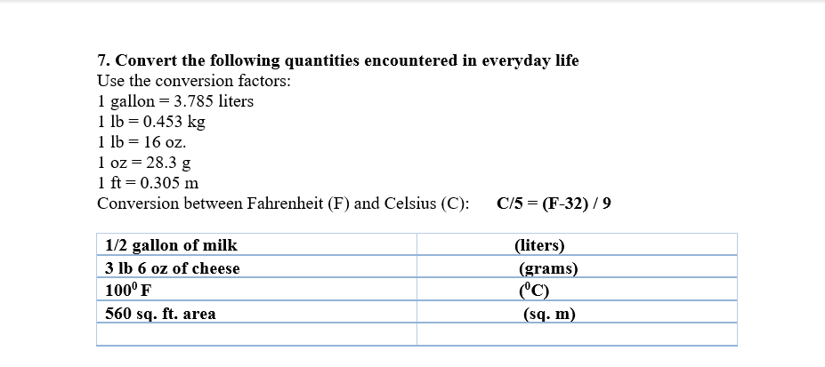 your answers. you do not need to show your steps for the