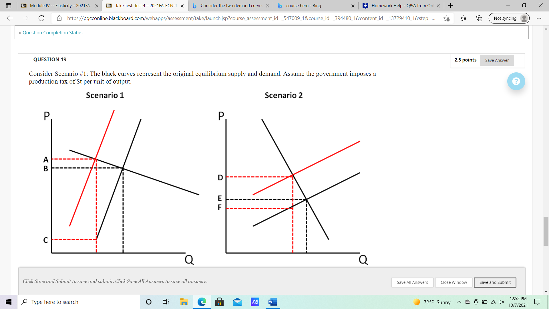 QUESTION 4 Bb Module IV -- Elasticity - 2021FA- X Bb Take