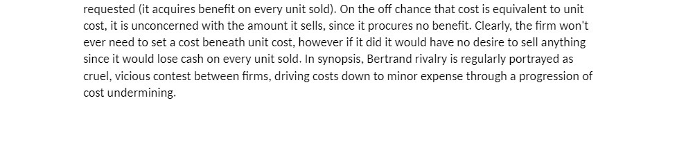 chance that cost is equivalent to unit cost, it is unconcerned with