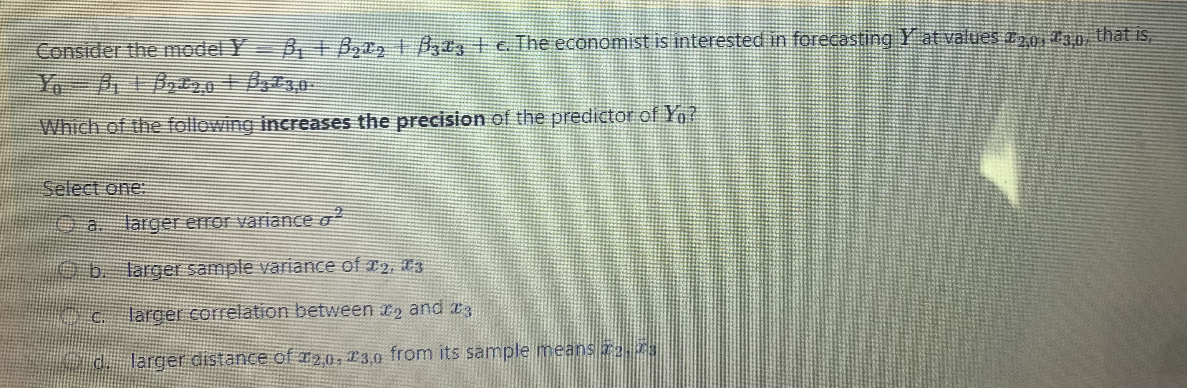  Consider the model Y - B1 + B212 + B3 3