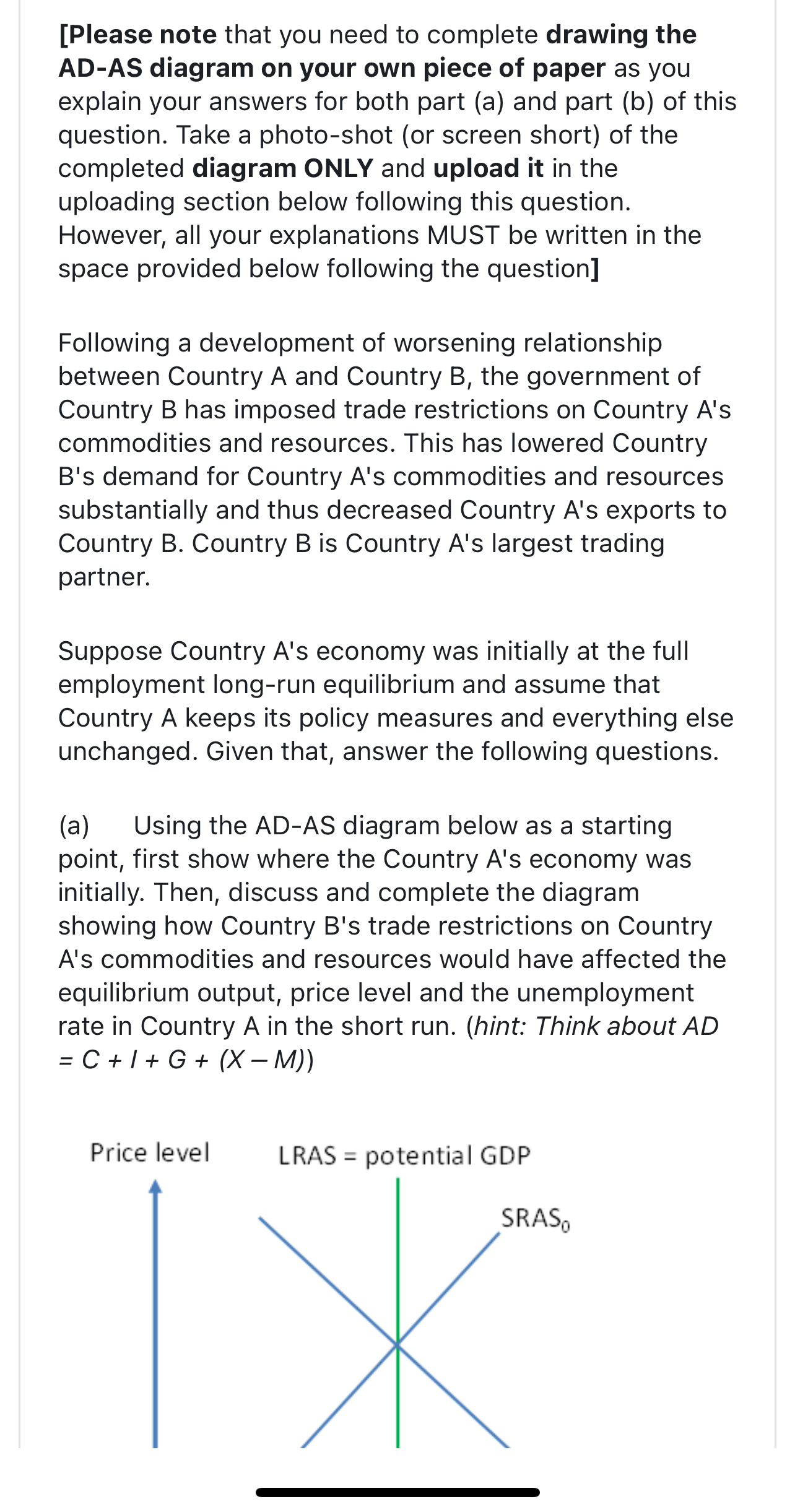 both part (a) and part (b) of this question. Take a photo-shot