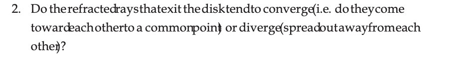 2. Do therefracte&aysthatexit thedisktendto converg