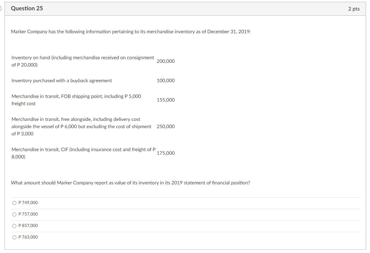 Answer with solutions. Question 10 1 pts A new entity manufacturing