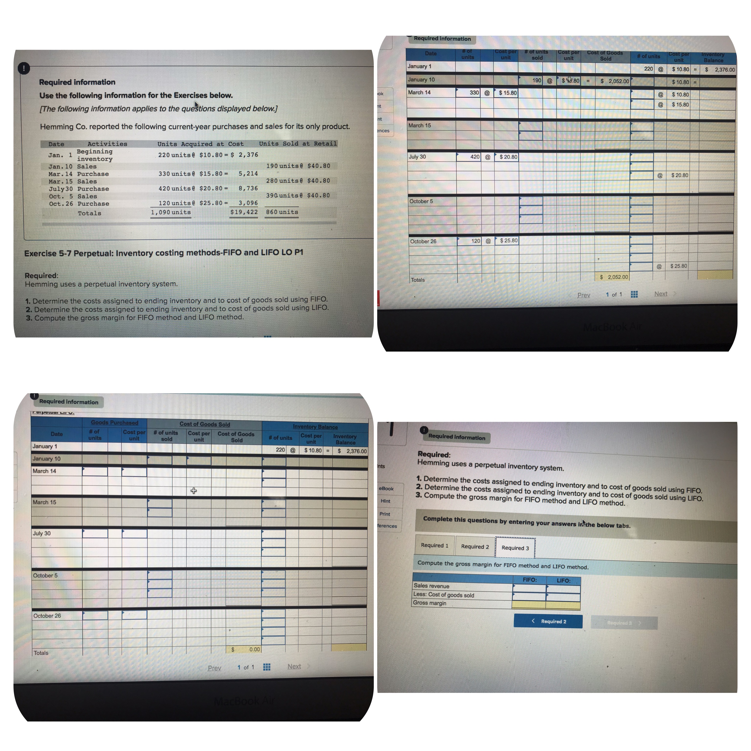 $ 2,376.00 Required information Use the following information for the Exercises below.