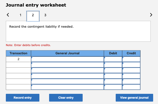 three potential contingency situations, described below. Authors' scal year ends December 31,