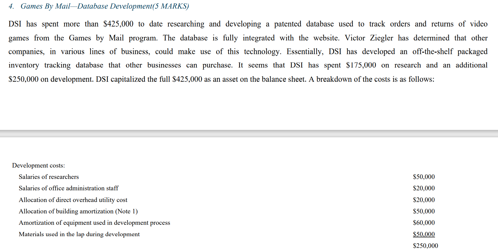 since the development lab accounts for approximately 20% of the building. The