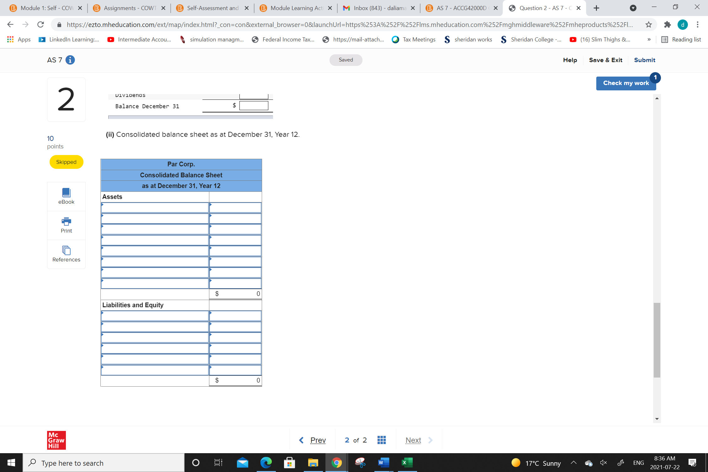 Learning:.. Intermediate Accousimulation managm... Federal Income Tax... https://mail-attach... . Tax Meetings S