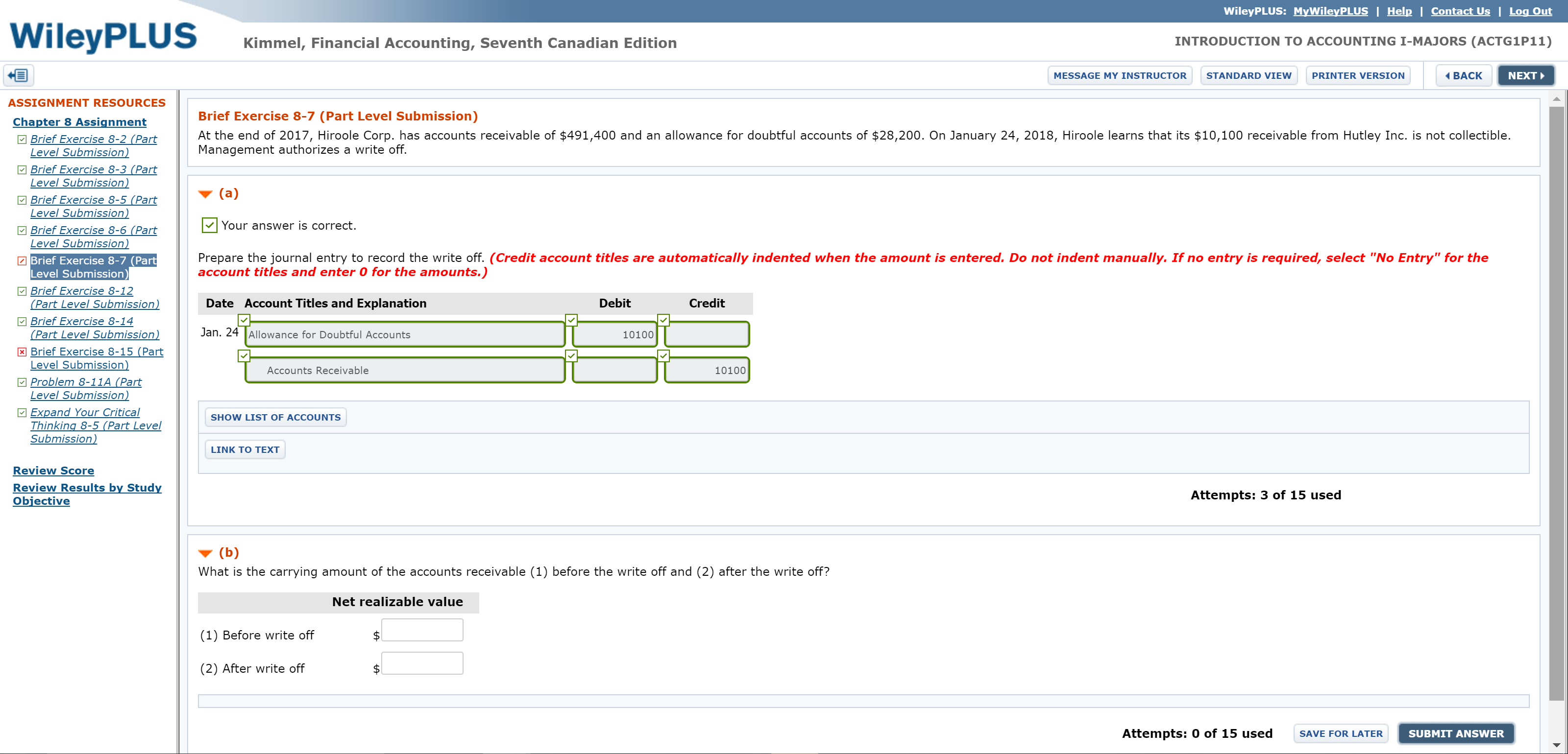 Questions for accounting 101. Hope you can explain it.Solve part b. WileyPLUS