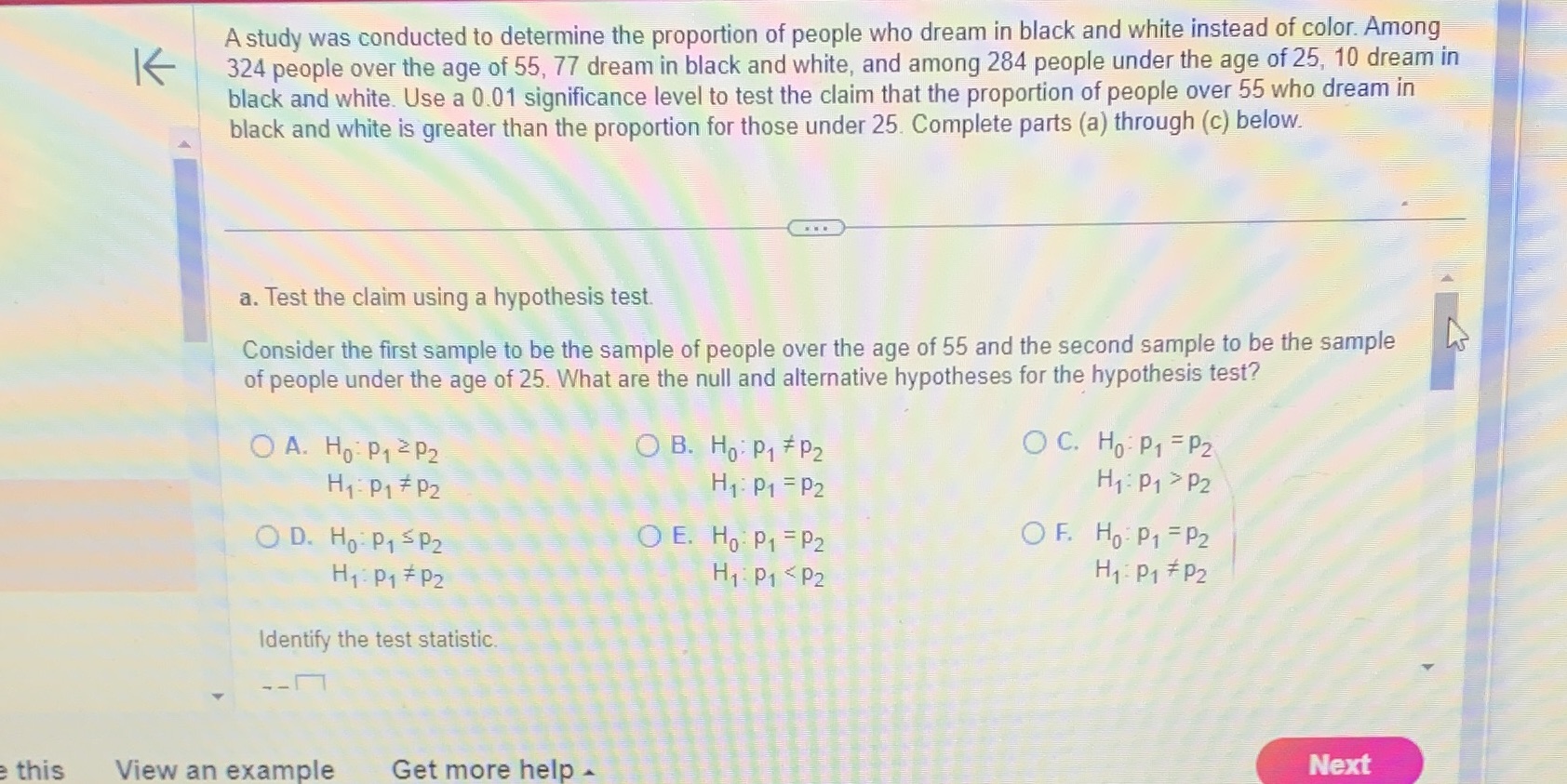 What is the test statistic? What is the P-Value? What is the